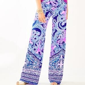 Lilly Pulitzer Bal Harbour Wide Leg Navy Palazzo Pants